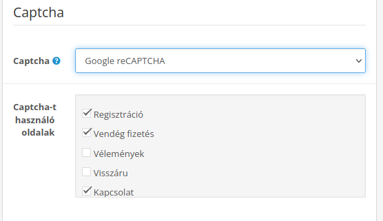 Google reCaptcha telepítés OpenCart webshophoz